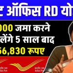 Post Office RD Scheme: ₹5,000 जमा करने पर मिलेंगे 5 साल बाद 3,56,830 रूपए