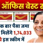 Post Office Scheme: सिर्फ एक बार पैसा जमा करने पर मिलेंगे 1,74,033 रूपये इस स्कीम में