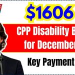 $1606 CPP Disability Benefit for December 2024