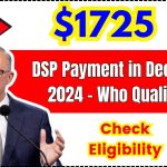 $1725 DSP Payment in December 2024