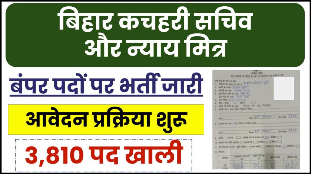 बिहार कचहरी सचिव और न्याय मित्र 2024: जानें आवेदन करने का सही तरीका! कितने पद खाली सब