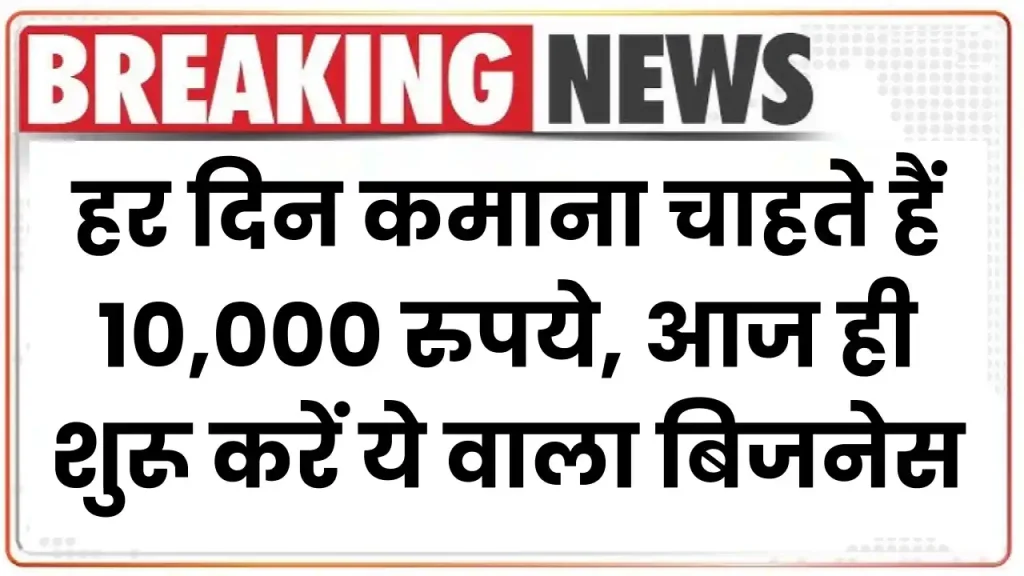 Business Idea: हर दिन कमाना चाहते हैं 10,000 रुपये, आज ही शुरू करें ये वाला बिजनेस