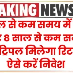 5 साल से कम समय में डबल और 8 साल से कम समय में ट्रिपल मिलेगा रिटर्न, ऐसे करें निवेश