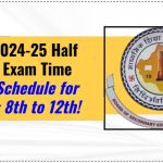 RBSE 2024-25 Half Yearly Exam Time Table