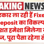 सरकार ला रही हैं Fixed Deposit का विकल्प, 2 प्रतिशत हमेशा मिलेगा ज़्यादा ब्याज, पूरा पैसा रहेगा सेफ