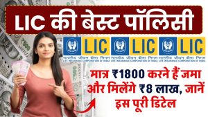 LIC Scheme: मात्र 1800 रुपये करने हैं जमा और मिलेंगे 8 लाख रुपये, जानें LIC की इस खास पॉलिसी की डिटेल