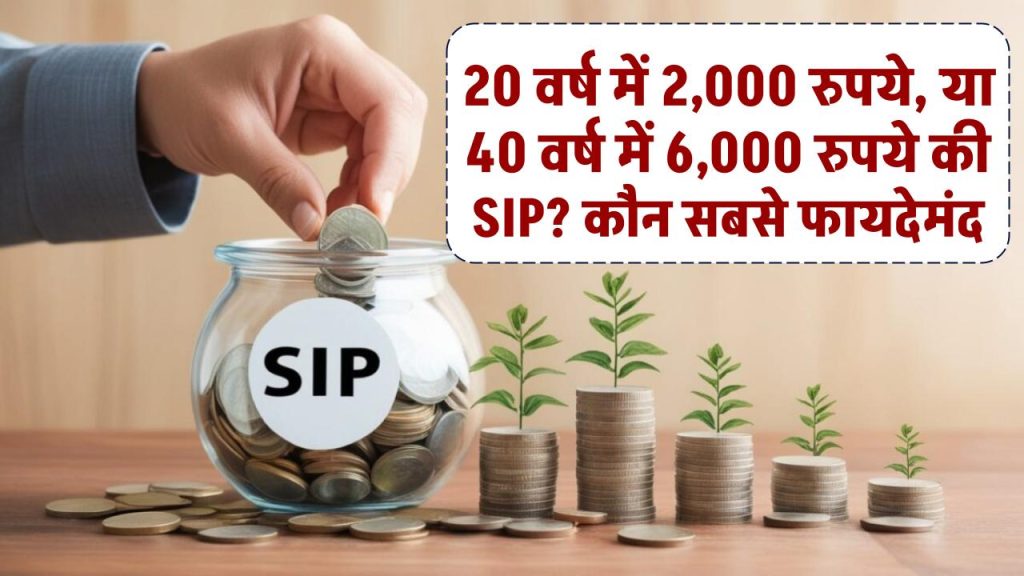 20 की आयु में 2,000 रुपये, 30 की आयु में 4,000 रुपये या 40 की आयु में 6,000 रुपये की SIP? कौन सबसे फायदेमंद