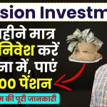 Pension Investment: इस योजना में करें हर महीने मात्र 42 रुपए निवेश, पाएं 1000 रुपये पेंशन