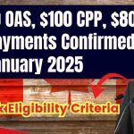 $1200 OAS, $100 CPP, $800 GIS Payments Confirmed for January 2025: Check Eligibility Criteria