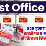 Post Office FD: 25 हजार रुपये निवेश करने पर 1 साल से 5 साल तक में कितना मिलेगा रिटर्न, यहाँ देखें पूरी डिटेल